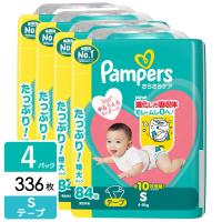 P&amp;G パンパース おむつ テープ さらさらケア ウルトラジャンボ S(4-8kg) 336枚(84枚×4パック) 4987176335043 | ひかりTVショッピングYahoo!店