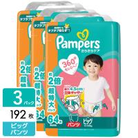 P&amp;G パンパース おむつ パンツ さらさらケア メガジャンボ ビッグ (12-22kg) 192枚(64枚×3パック) 4987176334831 | ひかりTVショッピングYahoo!店