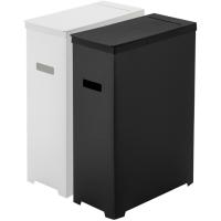 【1/15〜発送】タワー tower 収納 スリム蓋付きゴミ箱2個組WH＆BK 775332 【メーカー直送】【ご自宅配送限定】‥ | ヒマラヤ Yahoo!店
