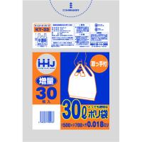 【送料無料・まとめ買い×10個セット】ハウスホールドジャパン KT33 取っ手付き ポリ袋 30L 半透明 30枚入 | 姫路流通センター