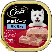 シーザー 限定 成犬用 吟選ビーフ まぐろ入り 100g×24個 (まとめ買い) ドッグフード・ウェット | hinaharu