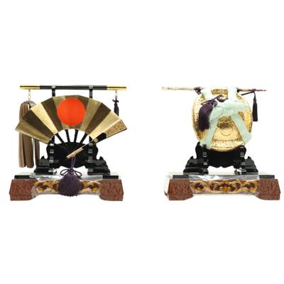 五月人形 扇と笠のセット 70号 アウトレット品 五月人形 道具類 単品 70号 二品揃え 軍扇 陣笠 24a-ya