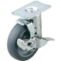 【メーカー在庫あり】 EF-75ELSBDS プレート式 自在 キャスター エラストマー 車輪径75mm ストッパー付き EF-DS型 取付寸法56×28 HD店 | ヒロチー商事 2号店