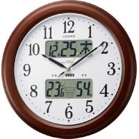 【送料無料】CITIZEN・シチズン 環境目安表示付きカレンダー温度計湿度計付き 電波時計 インフォームナビEX 4FY620-006 | hit-market