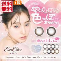 ポイント15倍 エバーカラー マンスリー （2枚入） 1箱 カラコン 度あり 度なし 1ヶ月 1month シリコン UV | ひとみコンタクト