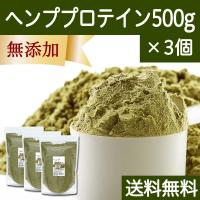 ヘンプ プロテイン 500g×3個 ヘンプシード パウダー 粉末 無添加 送料無料 | 青汁・健康粉末の健康生活研究所