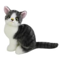 [クーポン利用で10%off]日本製 グレイスフル ハチワレ 座り ぬいぐるみ 猫 高さ23cm I-6851 | ほびすと