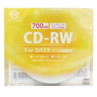 VERTEX CD-RW(Data) 繰り返し記録用 700MB 1-4倍速 1P インクジェットプリンタ対応(ホワイト) 1CDRWD.700MBCA  パソコン ドライブ CD-Rメディア[▲][AS] | スマホグッズのホビナビ