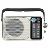 WINTECH AM/FMホームラジオ HR-K72 シルバー 可動式大型ハンドル付き [▲][AS] | スマホグッズのホビナビ