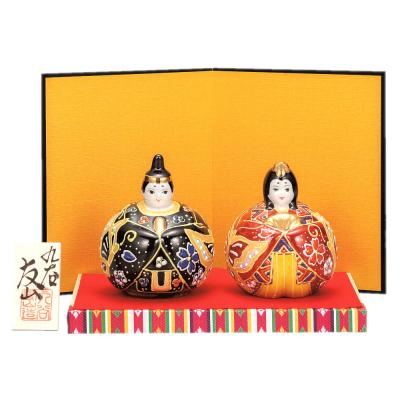 【美品】九谷焼 ひな人形 親王飾り 立雛 陶器 雛人形 お雛様 ひなまつり 九谷焼 記念、行事用品（ひな人形人数：二人飾り（親王飾り