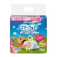【あわせ買い1999円以上で送料お得】ユニ・チャーム マナーウェア 女の子用 SSSサイズ 超小型犬用 ピンクリボン・青リボン 42枚入 | ホームライフ ヤフー店