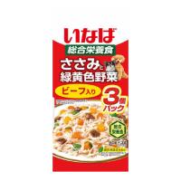 【あわせ買い1999円以上で送料お得】いなばペットフード いなば ささみと緑黄色野菜 ビーフ入り 60g×3袋入 ドッグフード | ホームライフ ヤフー店