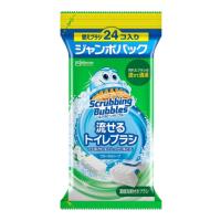 【あわせ買い1999円以上で送料お得】ジョンソン スクラビングバブル 流せるトイレブラシ フローラルソープ 替えブラシ ジャンボ 24コ入り | ホームライフ ヤフー店