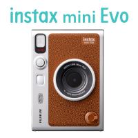 チェキ最上位モデル チェキ instax mini Evo ブラウン インスタックスミニ エボ ハイブリット インスタントカメラ 富士フイルム | ホームショッピング