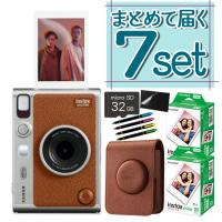富士フイルム チェキ instax mini Evo ブラウン ハイブリッドインスタントカメラ 計7点セット | ホームショッピング