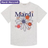 マルディメクルディ MARDI MERCREDI アパレル Tシャツ HEATHER NAVY 半袖 TSHIRT FLOWERMARDI BLOSSOM 韓国 ファッション | HOMMAGE