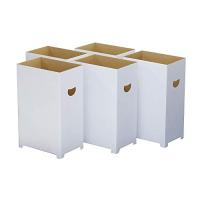ダンボる ダンボール ゴミ箱 5個セット 45リットル 袋 対応 白 無地 段ボール箱 ダストボックス DG04-0005 | ホンキーベンリー