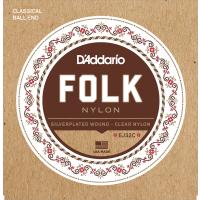 D'Addario FOLK NYLON EJ32C Silver Plated Wrap, Nylon Core, Clear Nylon Trebles ball end ダダリオ (クラシックギター弦) (ネコポス) | クロサワ楽器 ヤフー店