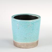 COLOR GLAZED POT TURQUOISE カラーグレイズドポット　ターコイズ ダルトン　陶器 鉢 CH14-G516TQ (S：0240) | HonyaClub.com 雑貨館