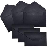 名刺５号封筒 名刺封筒 100枚セット サイズ10.5x7cm( ブラック) | スピード発送 ホリック