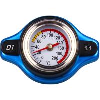 ラジエーター キャップ 水温計付き 温度計 車 カバー ゲージ 取付 汎用( blue,  1.1) | スピード発送 ホリック