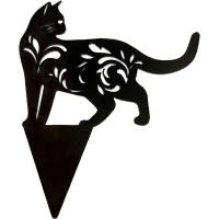 ガーデンオーナメント 動物 猫 子猫 ガーデニング オブジェ 庭 屋外 挿入式 黒猫 ハロウィン 6( 黒猫　6) | スピード発送 ホリック