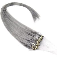人毛 ring loop hair チップエクステ レミーエクステ カラー ウィッグ( grey-silver,  16inch) | スピード発送 ホリック