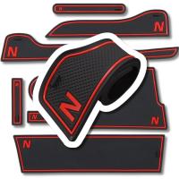 N-VAN ラバーマット アクセサリー 内装パーツカスタム センターコンソール ホンダ NVAN JJ1 JJ2 赤( レッド) | スピード発送 ホリック