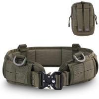 タクティカルベルト モール モールシステム MOLLE サバゲー コブラバックル ポーチ付き( グリーン,  F) | スピード発送 ホリック