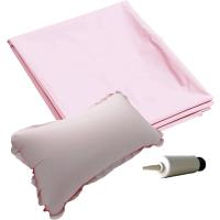 多用途 防水シーツ+枕セット PVCシート 洗える 約200x220cm 繰り返し使用 介護用 MDM( ピンク,  ピンク 2ｍ 厚い+枕) | スピード発送 ホリック
