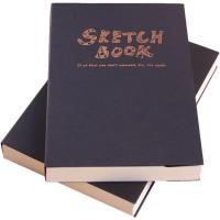 スケッチブック A5 紙厚 中粗目 200ページ( ブラック) | スピード発送 ホリック