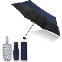 母の日 改良型 折りたたみ傘 日傘 軽量 205g コンパクト 防滴カバー付 UVカット 99.95％ 遮光 遮熱( ネイビー) | スピード発送 ホリック