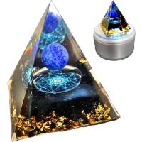 オルゴナイト パワーストーン 天然石 ピラミッド LED回転台付き 癒しグッズ 水晶 ラピスラズリ 浄化( ラピスラズリ 黒曜石 浄化) | スピード発送 ホリック