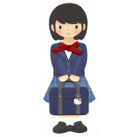 春カード 中学高校入学お祝いカード 学生服女の子 S2013 ミニカード付き グリーティングカード 多用途 グリーティングカード サンリオ | 堀萬昭堂 ヤフー店