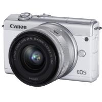 Canon ミラーレス一眼カメラ EOS M200 標準ズームキット ホワイト EOSM200WH-1545ISSTMLK | ホットミーティア