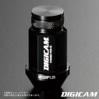 デジキャン ケースペック DIGICAMロゴ入り アルミレーシングナット 20本  19HEX 袋タイプ 45mm M12 P1.25 ブラック  AN6F4512BK-DC | タイヤ専門店ホットロード