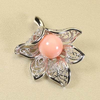 山*幸様 さくら珊瑚 彫刻 花型 丸玉 グラデーションネックレス シルバー刻印 宝石珊瑚のSANSUI - ペンダントトップ｜Yahoo!ショッピング
