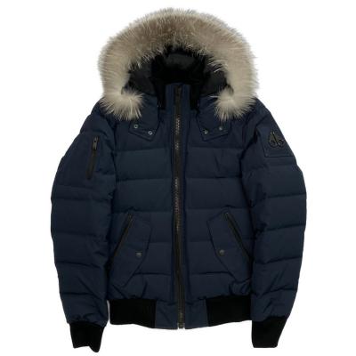 ムースナックルズ ダウンジャケット ボンバー ネイビー Sサイズ