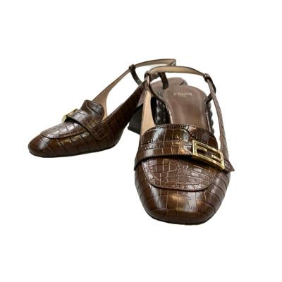 FENDI フェンディ ミュール サンダル ズッカ #37 中古 美品 FENDI - フェンディ サンダル ミュール サテン パイソン型押し