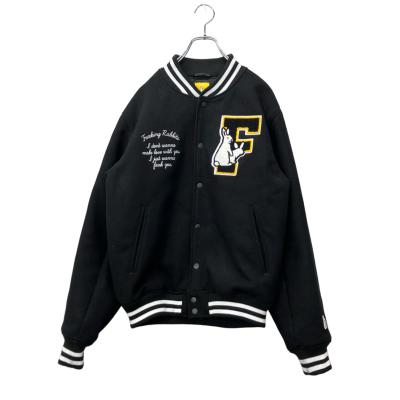 FR2 スタジャン ブラック/ホワイト XL fr2（メンズスタジャン）（サイズ（S/M/L）：M）｜コート、ジャケット