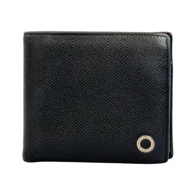 現行✨ブルガリ 二つ折り財布 サークルロゴ バイカラー グリーン 黒 レザー ZARIO-grandee- 財布 栃木レザーバイカラー二つ折り財布 メンズ