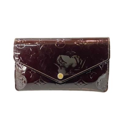 ルイヴィトン LV ヴェルニ 二つ折り財布 エナメル ブラック