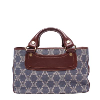 CELINE セリーヌハンドバッグ　レディースデニムクロコダイル型押し極美品！ CELINE セリーヌハンドバッグ レディースデニムクロコダイル型
