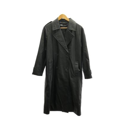 最終価格美品 ZARA 23-24AW | コート | ネイビー | XSサイズ トレンド感】ZARAザラ オーバーサイズフィットコート (ZARA