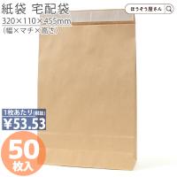 宅配袋 大 茶無地 50枚日本製 高品質 紙袋 イベント 食品 持ち運び プレゼント ギフト 包装 入学 新学期 新シーズン 新店舗 シンプル | ほうそう屋さんYahoo!ショッピング店