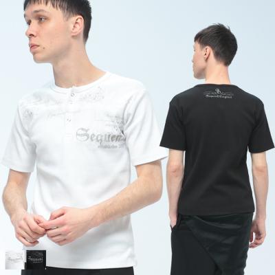 専用ページ 7点まとめ SEQUENZ (シークエンズ) Tシャツ 半袖 ロゴプリント リブ素材 スナップ