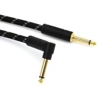 Fender シールドケーブル Deluxe Series Instrument Cable, Straight/Angle, 18.6', Blac | i-labo