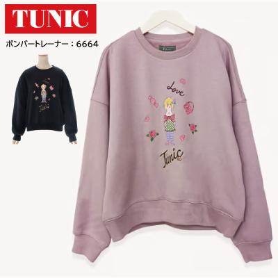 TUNIC yokokamoi 鴨居羊子 長袖 部屋着 ルームウェア　ワンピース チュニック TUNIC 鴨居羊子 ヨーク全開 長袖パジャマ 40接結 メロディ