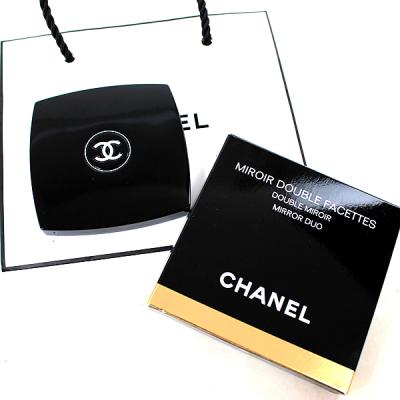 最新 CHANEL シャネル ミラー 箱付き 黒 スライド式 両面鏡 最新