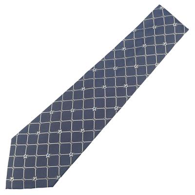 シャネル ネクタイ ココマーク 花柄 小紋柄 ダイヤ チェーン ジャガード 高級 美品】シャネル ネクタイ グレー・シルバー 小花柄 ココマーク